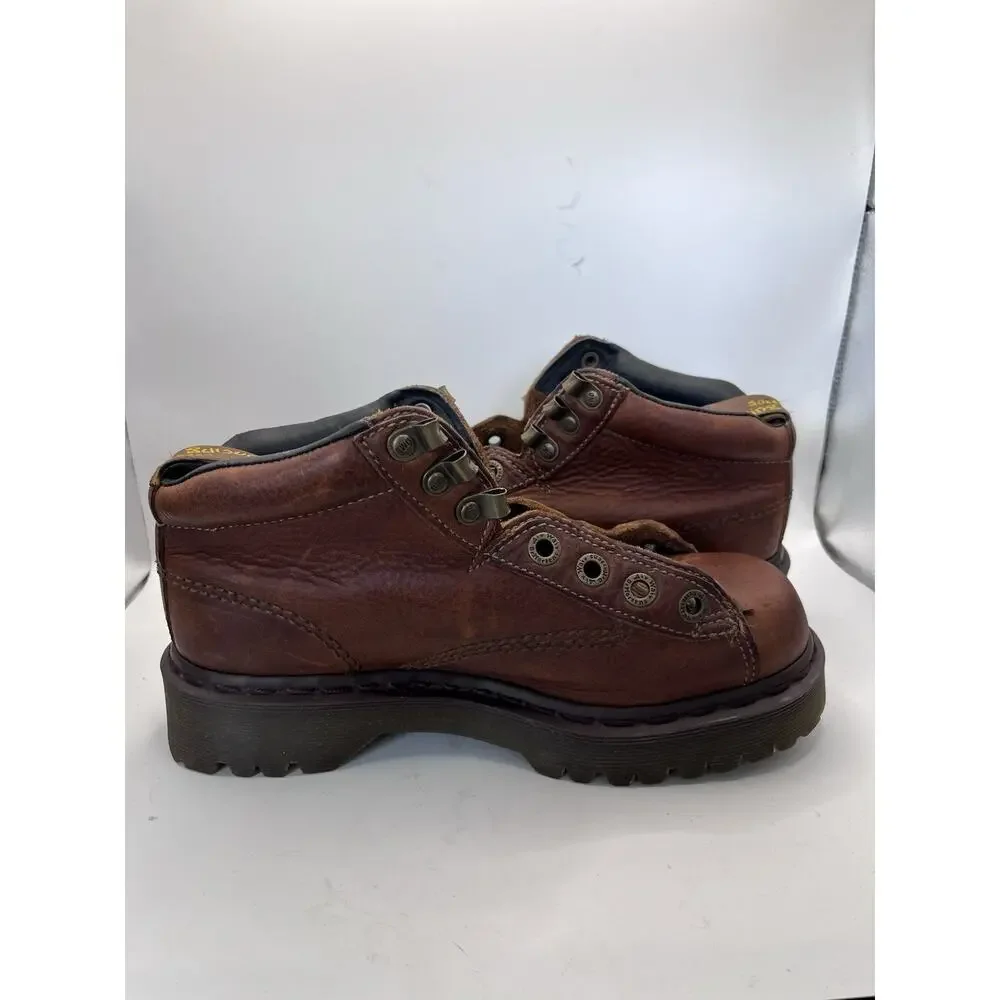 Dr. Martens Brown Leather Lace-Up Ankle Work Boots Men’s 5/ Women's 6.5